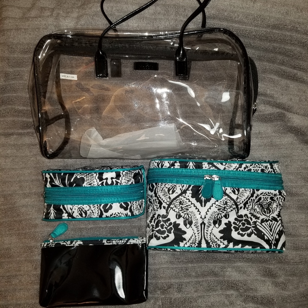 Modella cosmetic 4 piece tote set